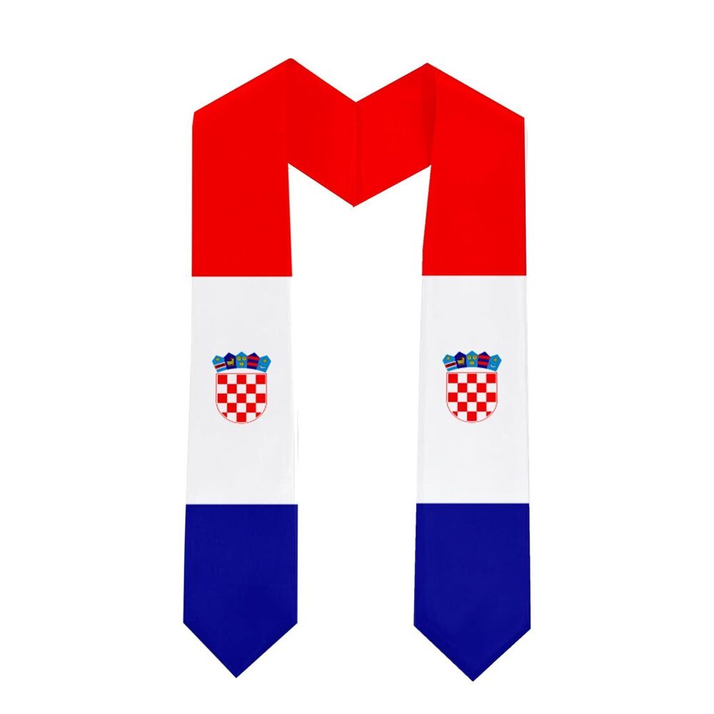 5943 Class of 2025 Croatia Flag Graduation Stole Celebrate Your Academic